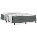 vidaXL Lit à ressorts avec matelas Gris foncé 160 x 200 cm tissu