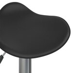 vidaXL Tabouret de bar Noir Acier chromé et cuir artificiel