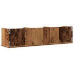 vidaXL Étagère murale à CD vieux bois 75x18x18 cm bois d'ingénierie