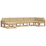 vidaXL Ensemble de canapés d'extérieur 7 pc Blanc et Beige
