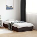 vidaXL Cadre de lit sans matelas noir 90x190 cm bois ingénierie