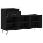 vidaXL Armoire à chaussures Noir 102x36x60 cm Bois d'ingénierie