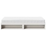 vidaXL Lit de jour avec matelas blanc 100x200 cm bois de pin massif