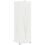 vidaXL Porte-parapluie avec stockage Blanc 15 5 x 15 5 x 49 cm Métal