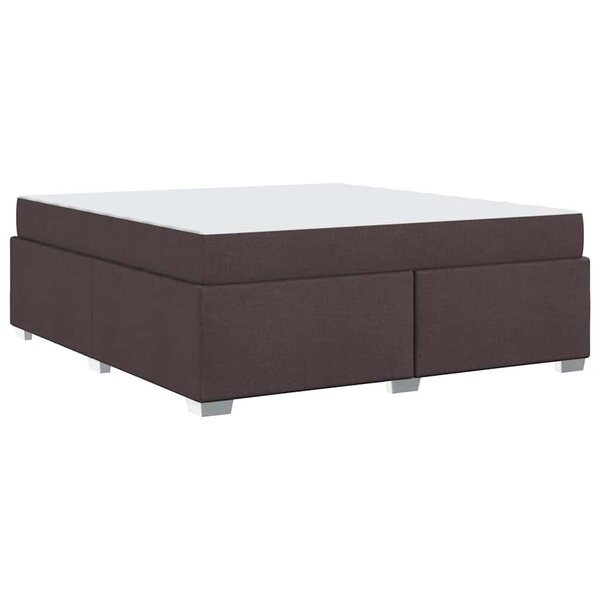 vidaXL Cadre de lit Marron foncé 180 x 200 cm tissu