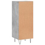 vidaXL Buffet Gris béton 34 5x34x90 cm Bois d'ingénierie