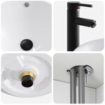 vidaXL Meuble de lavabo mural Blanc brillant 39 x 41 x 64 5 cm