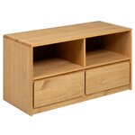 vidaXL Meuble TV SAUDA chêne 99x43x55 cm bois de pin massif