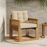 vidaXL Sofa de milieu extérieur Bois d'Acacia Massif Naturel
