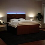 vidaXL Sommier à lattes de lit avec matelas Rose 180x200 cm Velours
