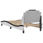 vidaXL Cadre de lit Viana sans matelas blanc et noir 80x200 cm similicuir
