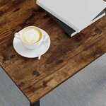 vidaXL Table basse Chêne Fumé 60 x 60 x 36 cm Bois d'ingénierie