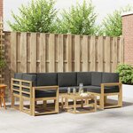 vidaXL Ensemble de canapés d'extérieur 7 pc Blanc et anthracite