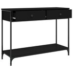 vidaXL Table console noir 100x34 5x75 cm bois d'ingénierie