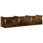 vidaXL Armoires murales 2Pièces chêne fumé 75x18x16 5cm bois d'ingénierie