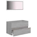 vidaXL Ensemble de meubles de salle de bain 2 Pièces Sonoma gris