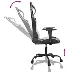 vidaXL Chaise de jeu de massage Noir et blanc Similicuir
