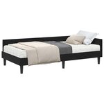 vidaXL Cadre de lit d'angle avec matelas 2 pc Noir 90 x 190 cm Velours