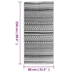 vidaXL Tapis d'extérieur ARAKIL Noir 80x250 cm PP