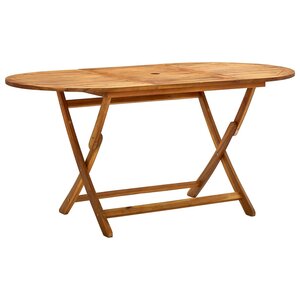 vidaXL Table de jardin pliable 160x85x75 cm Bois d'acacia massif