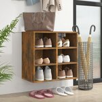 vidaXL Armoire à chaussures Chêne fumé 52 5x30x50 cm