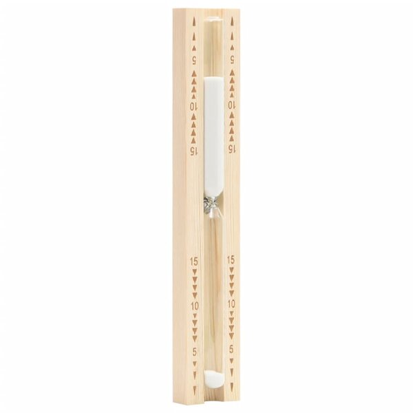 vidaXL Minuterie à sable pour sauna 15 minutes Bois massif de pin