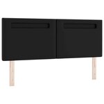 vidaXL Lit à ressort avec matelas noir  140x190 cm en simili cuir