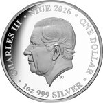 Pièce de monnaie en Argent 2 Dollars g 31.1 (1 oz) Millésime 2025 FLAMINGO