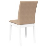 vidaXL Chaises à manger coussins 2 Pièces blanc bois massif caoutchouc