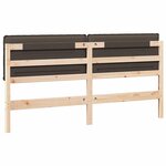 vidaXL Tête de lit capitonnée Gris Naturel et Clair 200 cm Pin massif