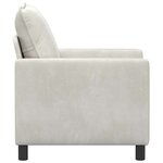 vidaXL Canapé Crème 76 x 81 x 87 5 cm Velours