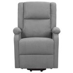 vidaXL Fauteuil de massage inclinable Gris clair Tissu