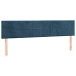 vidaXL Tête de lit à LED Bleu foncé 180x5x78/88 cm Velours
