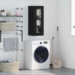 vidaXL Meuble mural Chêne noir 34 5 x 34 x 90 cm