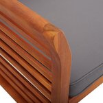 vidaXL Banc de jardin 3 places avec coussin 150cm Bois d'acacia massif