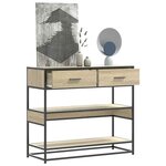 vidaXL Table console chêne sonoma 90x35x80 cm bois d'ingénierie