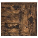 vidaXL Buffet avec tiroir chêne fumé 71x35x65 cm bois d'ingénierie