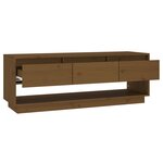 vidaXL Meuble TV Marron miel 110 5x34x40 cm Bois de pin massif