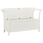 vidaXL Banc Blanc 107x45x75 5 cm Bois de sapin solide