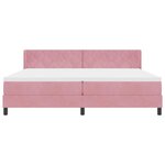 vidaXL Lit à ressorts avec matelas noir 100x200 cm en velours Rose