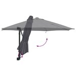 vidaXL Parasol de jardin Anthracite et noir 248 x 248 x 148 cm