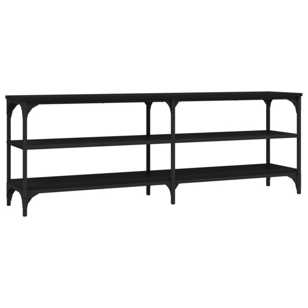 vidaXL Meuble TV noir 140x30x50 cm bois d'ingénierie