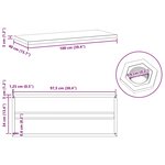 vidaXL Étagères murales 2 Pièces 100x40x3 cm argenté acier inoxydable