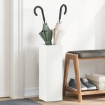 vidaXL Stand de Parapluie Blanc Bois Moyen Support de Parapluie Blanc