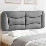vidaXL Coussin de tête de lit Hvar gris clair 137 cm tissu