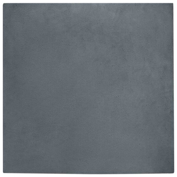 vidaXL Tapis en Fourrure Synthétique de Lapin Anthracite 200 x 200 cm