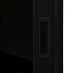 vidaXL Armoire à portes coulissantes Noir 90x40x90 cm Acier