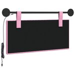 vidaXL Tête de lit suspendue Avec lumière LED Rose Tissu