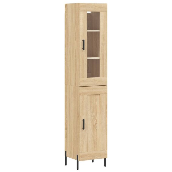 vidaXL Buffet haut Chêne sonoma 34 5x34x180 cm Bois d'ingénierie