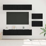 vidaXL Ensemble meuble TV 6 Pièces Chêne noir 80 x 30 x 30 cm